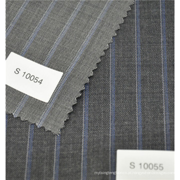 lã de fios de poliéster stripe twill tecido de moda para terno